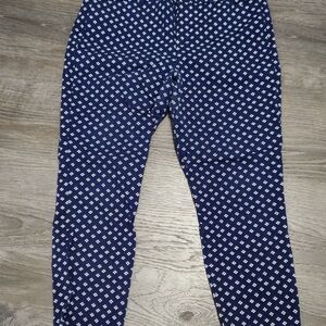 Old Navy High Rise Blue and White Pixie Pants